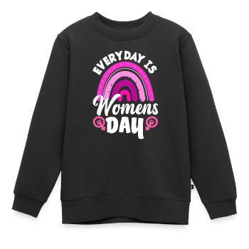 Feminismus Feministin - Kinder Premium Organic Sweatshirt - Schwarz - Vorne - AI Model Kid Female (0cm)