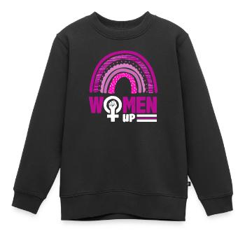 Feminismus Feministin - Kinder Premium Organic Sweatshirt - Schwarz - Vorne - AI Model Kid Female (0cm)