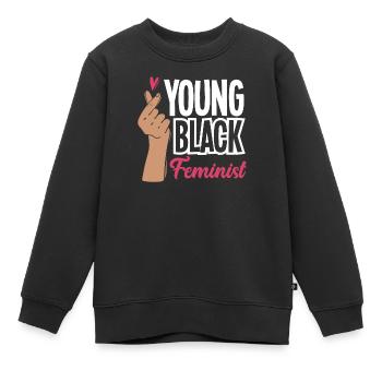 Feminismus Feministin - Kinder Premium Organic Sweatshirt - Schwarz - Vorne - AI Model Kid Female (0cm)