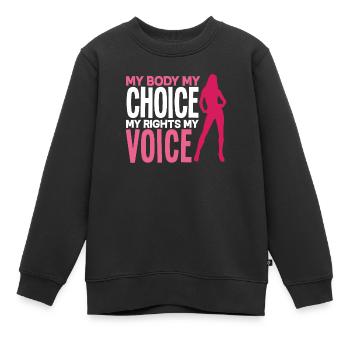 Feminismus Feministin - Kinder Premium Organic Sweatshirt - Schwarz - Vorne - AI Model Kid Female (0cm)