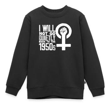 Feminismus Feministin - Kinder Premium Organic Sweatshirt - Schwarz - Vorne - AI Model Kid Female (0cm)