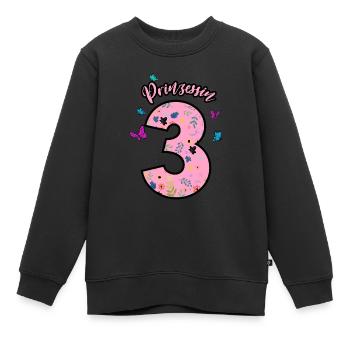 3. Geburtstag 3 Jahre alt Prinzessin - Kinder Premium Organic Sweatshirt - Schwarz - Vorne - AI Model Kid Female (0cm)