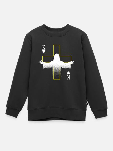 Écriture chrétienne religieuse Jésus-Christ est - Sweat Premium enfant bio - noir