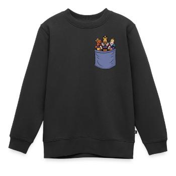 Chess Chest Pocket Player Grandmaster Queen Chess - Sweat Premium enfant bio - noir - Devant - AI Model Kid Female (0cm)