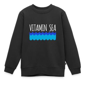 Vitamin Meer Lustig Meer Ozean Liebhaber Kaltes Wasser - Kinder Premium Organic Sweatshirt - Schwarz - Vorne - AI Model Kid Female (0cm)