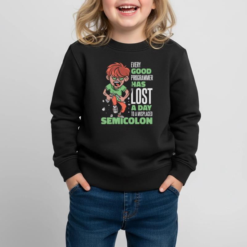 A perdu un jour à cause d’un codeur de points-virgules égaré Sweat Premium enfant bio