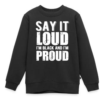 Black History Month Black History - Kinder Premium Organic Sweatshirt - Schwarz - Vorne - AI Model Kid Female (0cm)