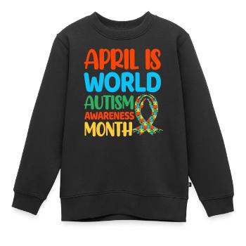 Autismus Autist - Kinder Premium Organic Sweatshirt - Schwarz - Vorne - AI Model Kid Female (0cm)