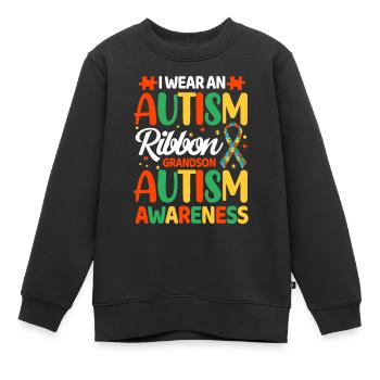 Autisme Autiste - Sweat Premium enfant bio - noir - Devant - AI Model Kid Female (0cm)
