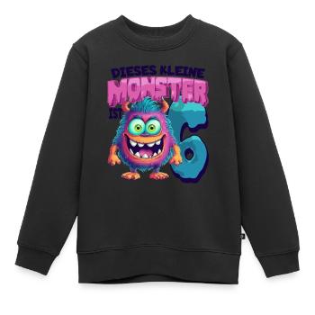 Dieses kleine Monster ist 6 - sechs Jahre - 6. - Kinder Premium Organic Sweatshirt - Schwarz - Vorne - AI Model Kid Female (0cm)