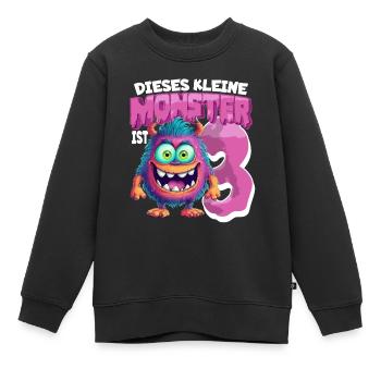 Dieses kleine Monster ist 3 - drei Jahre - 3. - Kinder Premium Organic Sweatshirt - Schwarz - Vorne - AI Model Kid Female (0cm)