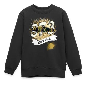 Schöne Souvenir-Geschenkidee Karte von Guyana 973 - Kinder Premium Organic Sweatshirt - Schwarz - Vorne - AI Model Kid Female (0cm)