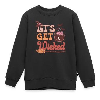 Let’s Get Wicked: Vintage Halloween Witch Design - Sweat Premium enfant bio - noir - Devant - AI Model Kid Female (0cm)