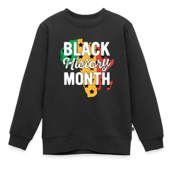 Black History Month Black History - Kinder Premium Organic Sweatshirt - Schwarz - Vorne - AI Model Kid Female (0cm)