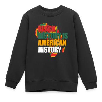 Black History Month Black History - Kinder Premium Organic Sweatshirt - Schwarz - Vorne - AI Model Kid Female (0cm)
