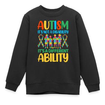 Autismus Autist - Kinder Premium Organic Sweatshirt - Schwarz - Vorne - AI Model Kid Female (0cm)