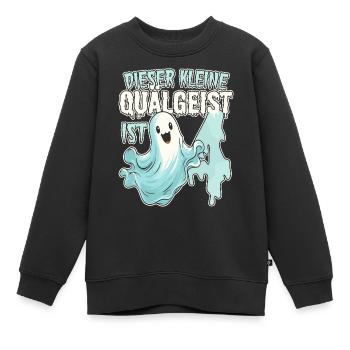 Dieser kleine Quälgeist ist 4 - vier Jahre - 4. - Kinder Premium Organic Sweatshirt - Schwarz - Vorne - AI Model Kid Female (0cm)