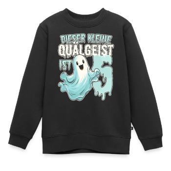 Dieses kleine Gespenst ist 5 - fünf Jahre - 5. - Kinder Premium Organic Sweatshirt - Schwarz - Vorne - AI Model Kid Female (0cm)