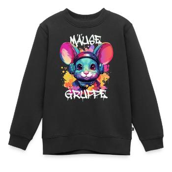 Graffiti Mäusegruppe Kindergarten Gruppentier - Kinder Premium Organic Sweatshirt - Schwarz - Vorne - AI Model Kid Female (0cm)