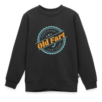 Zertifizierter alter Furz Lustiges Ruhestandsgeschenk Geburtstag - Kinder Premium Organic Sweatshirt - Schwarz - Vorne - AI Model Kid Female (0cm)