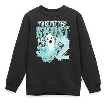 Dieser kleine Quälgeist ist 2 - zwei Jahre - 2. - Kinder Premium Organic Sweatshirt - Schwarz - Vorne - AI Model Kid Female (0cm)