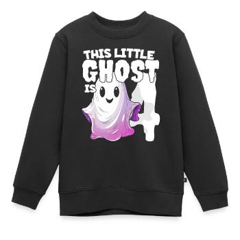 This little pest is 4 - four years - 4. - Kids Premium Organic Sweatshirt - black - Front - AI Model Kid Female (0cm)