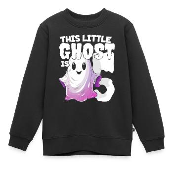 This little pest is 5 - five years - 5. - Kids Premium Organic Sweatshirt - black - Front - AI Model Kid Female (0cm)