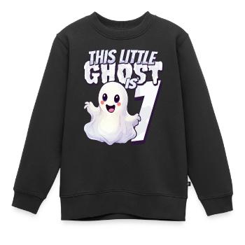 Ce petit ravageur a 7 - sept ans - 7. - Sweat Premium enfant bio - noir - Devant - AI Model Kid Female (0cm)