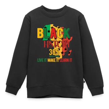 Black History Month Black History - Kinder Premium Organic Sweatshirt - Schwarz - Vorne - AI Model Kid Female (0cm)