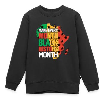 Black History Month Black History - Kinder Premium Organic Sweatshirt - Schwarz - Vorne - AI Model Kid Female (0cm)