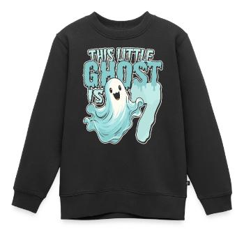 Ce petit ravageur a 7 - sept ans - 7. - Sweat Premium enfant bio - noir - Devant - AI Model Kid Female (0cm)
