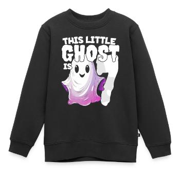Ce petit ravageur a 7 - sept ans - 7. - Sweat Premium enfant bio - noir - Devant - AI Model Kid Female (0cm)