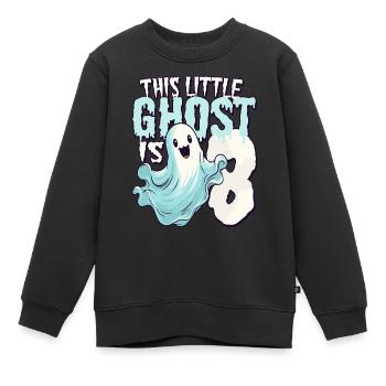 Ce petit ravageur a 8 - huit ans - 8. - Sweat Premium enfant bio - noir - Devant - AI Model Kid Female (0cm)