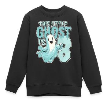 Ce petit ravageur a 8 - huit ans - 8. - Sweat Premium enfant bio - noir - Devant - AI Model Kid Female (0cm)