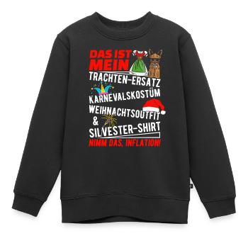 Trachten Ersatz Nimm Das Inflation Trachtenshirt - Kinder Premium Organic Sweatshirt - Schwarz - Vorne - AI Model Kid Female (0cm)