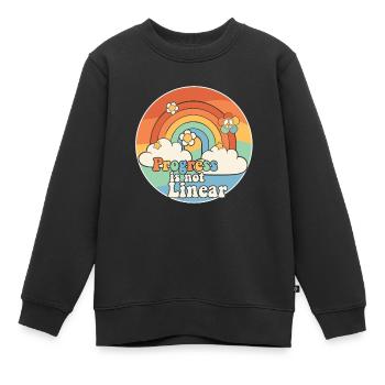 Les progrès de la thérapie ABA ne sont pas linéaires - Sweat Premium enfant bio - noir - Devant - AI Model Kid Female (0cm)
