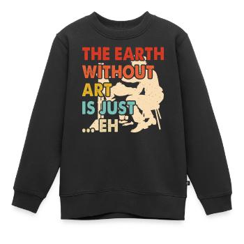 Artiste - Sweat Premium enfant bio - noir - Devant - AI Model Kid Female (0cm)
