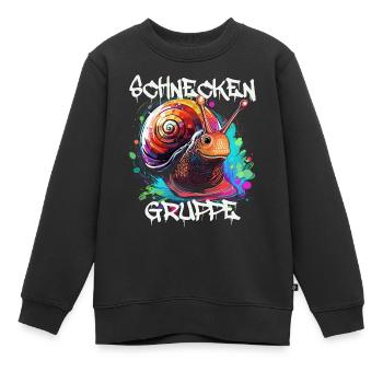 Graffiti Schneckengruppe Kindergarten Gruppentier - Kinder Premium Organic Sweatshirt - Schwarz - Vorne - AI Model Kid Female (0cm)