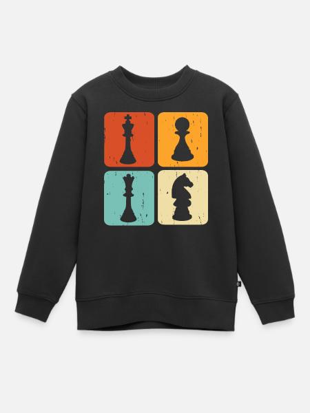 Schach - Kinder Premium Organic Sweatshirt - Schwarz