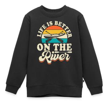 Kajak Kajakfahrer Kajaker - Kinder Premium Organic Sweatshirt - Schwarz - Vorne - AI Model Kid Female (0cm)