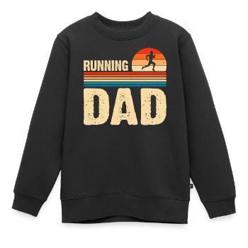 Laufen Läufer Papa - Kinder Premium Organic Sweatshirt - Schwarz - Vorne - AI Model Kid Female (0cm)