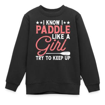 Kajak Kajakfahrer Kajaker - Kinder Premium Organic Sweatshirt - Schwarz - Vorne - AI Model Kid Female (0cm)