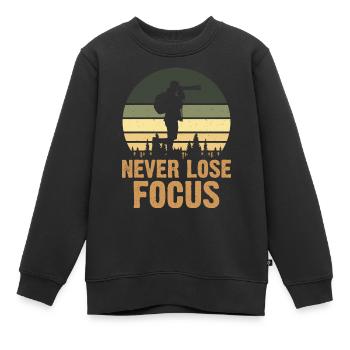 Fotograf - Kinder Premium Organic Sweatshirt - Schwarz - Vorne - AI Model Kid Female (0cm)