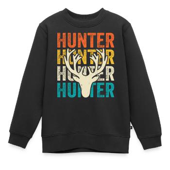 Hunting hunters - Kids Premium Organic Sweatshirt - black - Front - AI Model Kid Female (0cm)