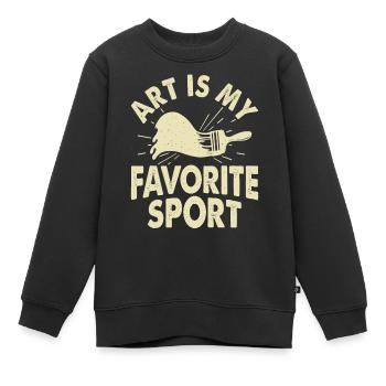 Artiste - Sweat Premium enfant bio - noir - Devant - AI Model Kid Female (0cm)