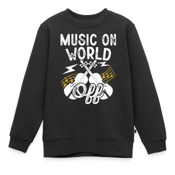 Violoniste violoniste - Sweat Premium enfant bio - noir - Devant - AI Model Kid Female (0cm)
