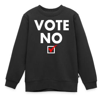 Vote no - Kinder Premium Organic Sweatshirt - Schwarz - Vorne - AI Model Kid Female (0cm)