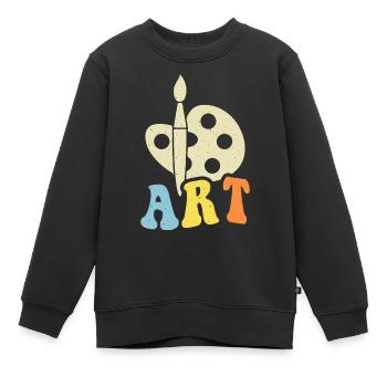 Artiste - Sweat Premium enfant bio - noir - Devant - AI Model Kid Female (0cm)