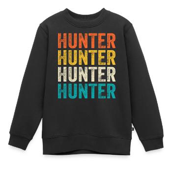 Hunting hunters - Kids Premium Organic Sweatshirt - black - Front - AI Model Kid Female (0cm)