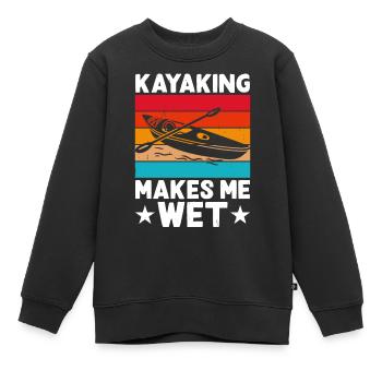 Kajak Kajakfahrer Kajaker - Kinder Premium Organic Sweatshirt - Schwarz - Vorne - AI Model Kid Female (0cm)